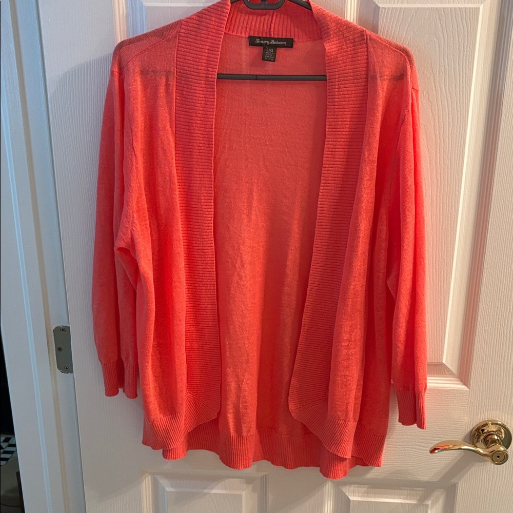 Tommy Bahama Vibrant Coral Cardigan